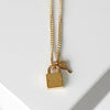 Anagram Padlock Motif Gold Necklace