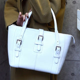 ロエベ レザー トートバッグ ホワイト