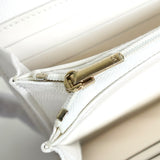 シャネル クラシック ココマーク マトラッセ キャビアスキン 長財布 ホワイト