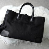 バレンシアガ BBロゴ キャンバス / レザー ハンドバッグ ブラック - NEWSED