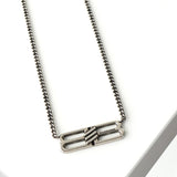 バレンシアガ BBロゴ アイコン シルバー チェーン ネックレス - NEWSED