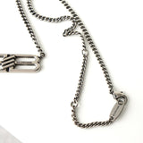 バレンシアガ BBロゴ アイコン シルバー チェーン ネックレス - NEWSED