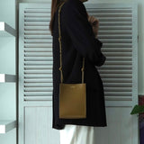 ジルサンダー タングル スモール レザー ショルダーバッグ ブラウン