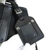 プラダ トライアングルロゴ テスート ポコノ ナイロン レザー トートバッグ ブラック