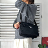 プラダ ポコノ テスート ナイロン ショルダーバッグ 三角プレート ブラック BT0166 - NEWSED