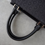 セリーヌ Cマカダム トリオンフ ハンドバッグ キャンバス/レザー ブラック 黒 - NEWSED