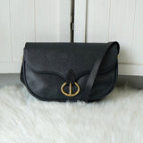 クリスチャン ディオール CDロゴ ゴールド金具 レザー ショルダーバッグ ネイビー - NEWSED