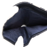 ディオール CDロ トロッター キャンバス/レザー 二つ折り財布 ブルー 未使用品 - NEWSED