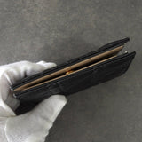 クリスチャン ディオール CDロゴ カナージュ レザー 二つ折り財布 ブラック - NEWSED