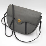 クリスチャン ディオール ヴィンテージ CDロゴ レザー ショルダーバッグ マットグレー - NEWSED