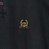 クリスチャンディオール CDロゴ 刺繍 半袖ポロシャツ ブラック - NEWSED