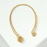 クリスチャン ディオール ヴィンテージ CDロゴ リーフ ネックレス GP - NEWSED