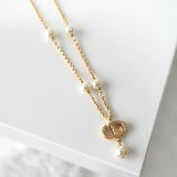 ディオール CDロゴ パール ラインストーン GP ゴールド ネックレス - NEWSED