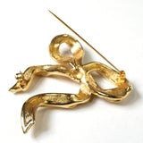 クリスチャン ディオール CDロゴ リボン ブローチ GPゴールド - NEWSED