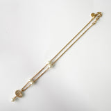 ディオール CDロゴ パール ラインストーン GP ゴールド ネックレス - NEWSED