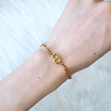 クリスチャン ディオール ヴィンテージ CDロゴ チェーン ブレスレット GP ゴールド - NEWSED