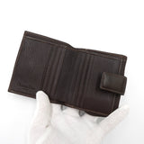 クリスチャン ディオール ヴィンテージ Dロゴ サドル レザー 二つ折り財布 ブラウン - NEWSED