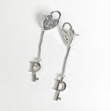 クリスチャン ディオール Dロゴ ハート カデナ ピアス シルバー - NEWSED