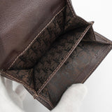 クリスチャン ディオール ヴィンテージ Dロゴ サドル レザー 二つ折り財布 ブラウン - NEWSED