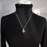 ヴィヴィアン ウエストウッド DEMETRIUS ディミトリアスオーブロゴ シルバー ネックレス 箱付き - NEWSED