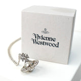 ヴィヴィアン ウエストウッド DEMETRIUS ディミトリアスオーブロゴ シルバー ネックレス 箱付き - NEWSED