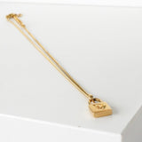 クリスチャン ディオール Dior ロゴ カデナ モチーフ ネックレス GP ゴールド - NEWSED