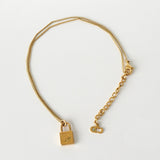 クリスチャン ディオール Dior ロゴ カデナ モチーフ ネックレス GP ゴールド - NEWSED