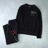 ナイキ DOUBLE SWOOSH ロゴ セットアップ スウェット スウェットパンツ ブラック - NEWSED