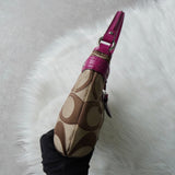 コーチ シグネチャー キャンバス ハンドバッグ ワンショルダーバッグ ベージュ / ピンク F24063 - NEWSED