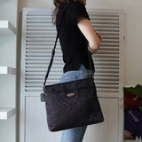 コーチ シグネチャー ロゴプレート キャンバス ショルダーバッグ ブラック F36378 - NEWSED