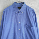 フェンディ FFロゴ 刺繍 チェック柄 長袖シャツ ブルー - NEWSED