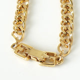 ジバンシィ ヴィンテージ Gロゴ 1Pストーン GPゴールド チェーン ブレスレット - NEWSED