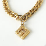 ジバンシィ ヴィンテージ Gロゴ 1Pストーン GPゴールド チェーン ブレスレット - NEWSED