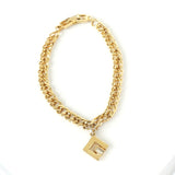 ジバンシィ ヴィンテージ Gロゴ 1Pストーン GPゴールド チェーン ブレスレット - NEWSED