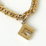 ジバンシィ ヴィンテージ Gロゴ 1Pストーン GPゴールド チェーン ブレスレット - NEWSED