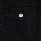 エムエムシックス メゾンマルジェラ 異素材切り替え シャツ袖 ブラック デニムジャケット Gジャン - NEWSED