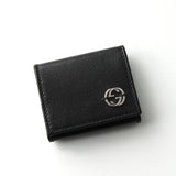 グッチ インターロッキングG レザー 二つ折り コインケース ブラック 箱付き - NEWSED