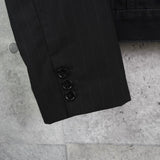 エムエムシックス メゾンマルジェラ 異素材切り替え シャツ袖 ブラック デニムジャケット Gジャン - NEWSED