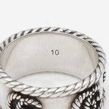 グッチ アラベスク インターロッキングG シルバー925 指輪 リング サイズ10 8.5号 保存袋 箱付き - NEWSED