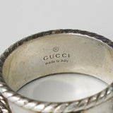 グッチ アラベスク インターロッキングG シルバー925 指輪 リング 18サイズ 16号 - NEWSED