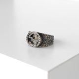 グッチ インターロッキングG アラベスク シルバー925 指輪 リング 18.5号 - NEWSED