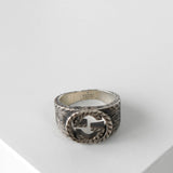 グッチ インターロッキングG アラベスク シルバー925 指輪 リング 18.5号 - NEWSED