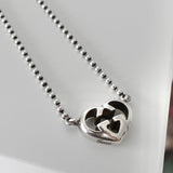 グッチ インターロッキングG ハート シルバー925 チェーン ネックレス - NEWSED