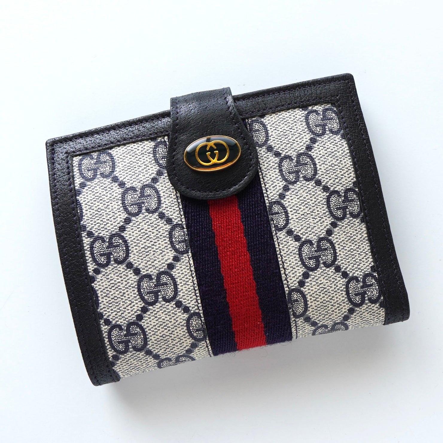 ネイビーシェリーライン インターロッキングG GGスプリーム 二つ折り