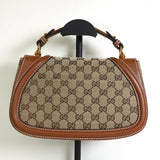 グッチ ブロンディ インターロッキングG GGキャンバス レザー 2way ハンドバッグ ショルダーバッグ ブラウン - NEWSED
