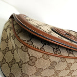グッチ ブロンディ インターロッキングG GGキャンバス レザー 2way ハンドバッグ ショルダーバッグ ブラウン - NEWSED