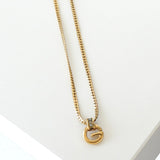 ジバンシィ Gロゴ ネックレス GP ゴールド ラインストーン - NEWSED