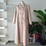 イヴサンローラン ロング丈 トレンチコート ピンクベージュ コート レディース