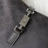 グッチ ジャッキー GGデニム / レザー ワンショルダーバッグ 00963 ブラック - NEWSED