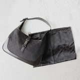 グッチ ジャッキー GGデニム / レザー ワンショルダーバッグ 00963 ブラック - NEWSED